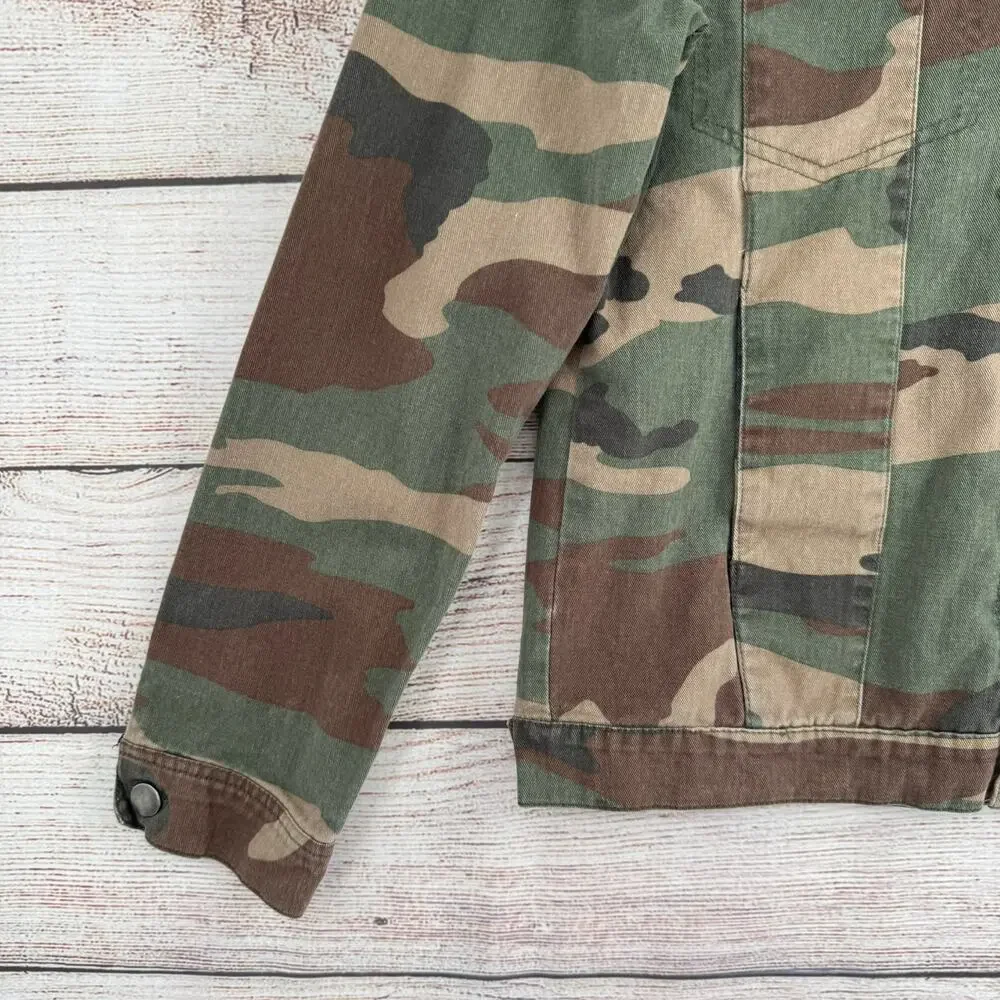 Nomad‎ Camouflage Military Hoodie Jacket Youth Boys Small Green Camo Gray